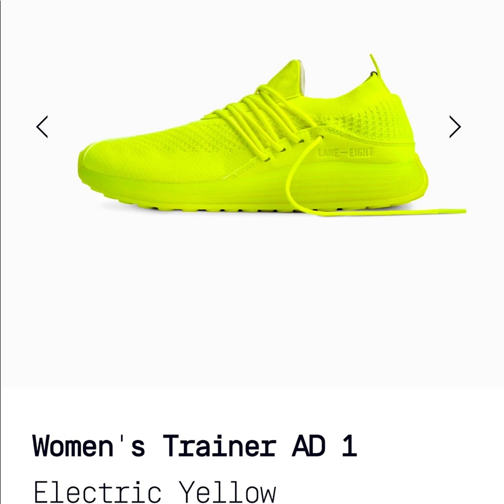 Lane Eight *limited edition* Electric yellow AD1 trainers